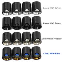 SYPES Embouts de silencieux noirs en fibre de carbone Embouts d'échappement Tuyaux d'échappement Systèmes d'échappement pour BMW M2 M3 M4 M5 M6