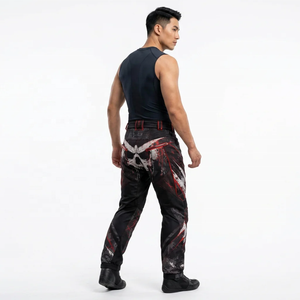 Paintball Pants <b>Black</b> Red-Skull Design-Oxford Cloth Protective-Gear Universal-Fit Wholesale Low MOQ <b>High</b> Quality Custom Made - Product Image 2