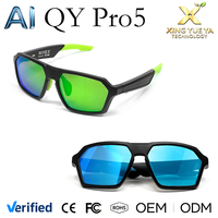 Gafas inteligentes QY Pro5 con IA, traducción en tiempo real, reproducción de música por BT y recepción de llamadas, estilo gafas de sol para montañismo.