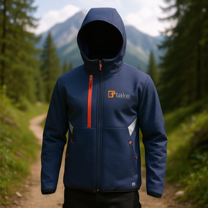 Veste Softshell Ttake bleue taille S à capuche pour activités de plein air - Product Image 3