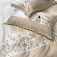 Parure de lit et housse de couette de luxe personnalisées en Lyocell d'eucalyptus 300TC avec fermeture éclair pour hôtels, maisons et mariages (vente en gros)