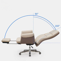 Chaise de bureau moderne de luxe en cuir pour direction, confortable, ergonomique, pour la pause déjeuner du patron et du PDG, chaise de bureau inclinable