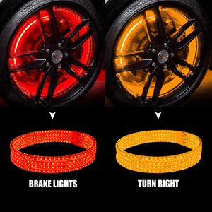 Loyo çift 576 adet sıra Led parlak RGB jant işıkları App uzaktan kumandalı araba tüm araba için ledli tekerlek ışıkları - Product Image 6