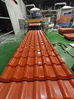 Tejas de Techo de Resina Sintética UPVC con Aislamiento Térmico Anti-UV, Láminas de Techo Impermeables Estilo Español, Materiales de Construcción para Residenciales