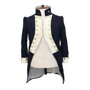 Manteau colonial du XVIIIe siècle, costume historique noble, col montant, boutons sur le devant, pour Halloween, reconstitution historique Hamilton - Product Image 1
