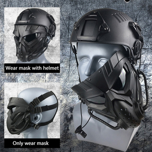 Ensemble <span class=keywords><strong>casque</strong></span> tactique et masque de protection intégrale avec lunettes anti-buée détachables, masque pour <span class=keywords><strong>casque</strong></span> rapide - Product Image 4