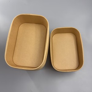 Bol en papier kraft recyclé écologique, imprimé sur mesure, récipient alimentaire jetable pour plats à emporter et restauration rapide - Product Image 4