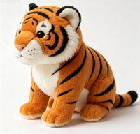 Peluche Tigre Personnalisée OEM Ultra Douce, Rembourrée en Coton PP, Design Animal Sauvage, Logo Personnalisé, Cadeau pour Enfants