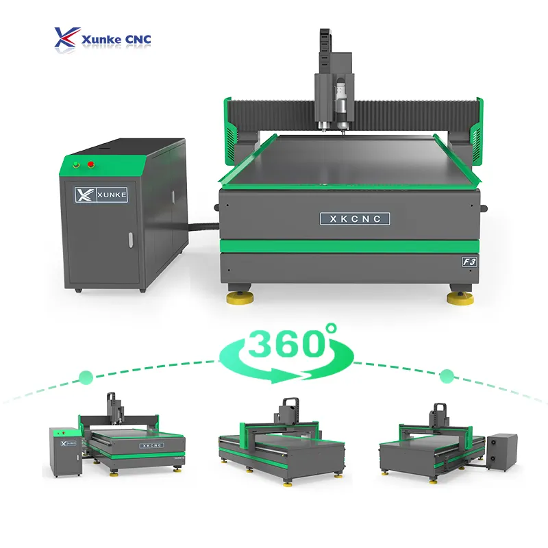 Xunke multifunktionaler CCD-Cnc-Router 1325 zusammen mit Messer und Spindel für Leder- und Holzschnitzerei