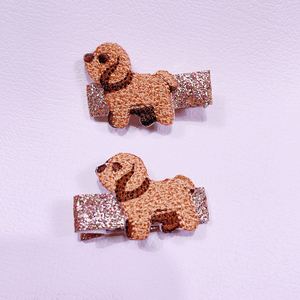 Trẻ em ngọt ngào thêu động vật kẹp tóc bé long lanh đầy đủ vải kẹp tóc sư tử mèo sóc Teddy Dog Thỏ làm Acetate - Product Image 6