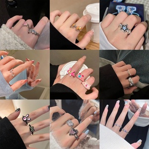 Anillos <span class=keywords><strong>de</strong></span> Moda con Diseño <span class=keywords><strong>de</strong></span> Monstruo <span class=keywords><strong>de</strong></span> Dibujos Animados <span class=keywords><strong>para</strong></span> Mujeres y Niñas, Anillo <span class=keywords><strong>de</strong></span> Corazón con <span class=keywords><strong>Piedra</strong></span> Lunar Brillante, Regalos <span class=keywords><strong>de</strong></span> Cumpleaños, Joyería - Product Image 2
