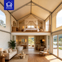 Tente de luxe à deux étages pour usage commercial, structure de pavillon d'hôtel extérieur à deux niveaux