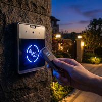 Lector NFC AC8630 para Control de Asistencia de Empleados, 13.56MHz, Módulo de Control de Acceso con Código QR, Sistema Delgado de Vidrio Templado, Directo de Fábrica