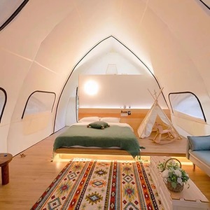 Outdoor Desert Sailing Shape Double Layer Four-Season Waterproof Camping Glamping <b>Tent</b> With One Bedroom & Living <b>Room</b> Camping Ca - Product Image 2