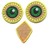 Petits yeux avec motif souris, patch brodé personnalisé en feutre non tissé coloré pour chapeaux