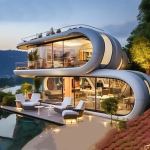 Casa Prefabricada Moderna Contemporánea, Estructura de Acero Tipo Cápsula con Diseño de Contenedor Resistente al Agua - Product Image 5