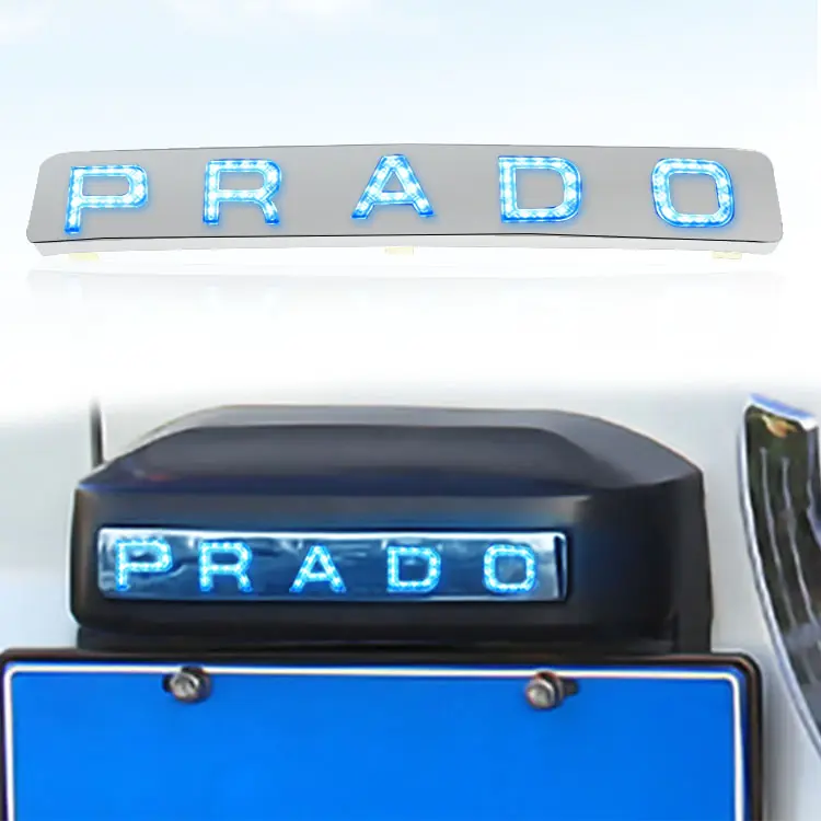 Flashing Warning Brake light Trim Strip License Plate Lamp rear registration plate lamp for Prado 2003-2009