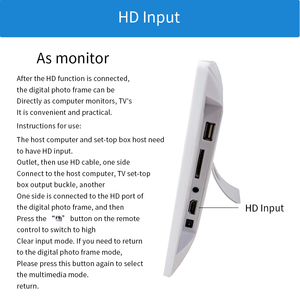 Marco de Fotos Digital de 17 Pulgadas con Botones Táctiles, Reproductor de Video HD y <span class=keywords><strong>MP3</strong></span>, Pantalla Ancha - Product Image 5