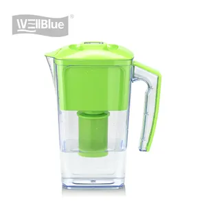 2024 Nieuwe Stijl Alkalische Waterfilter Ketel Bpa Vrije Plastic Waterfilter Pitcher 2,5l Alkalische Waterfilter Pitcher Kan