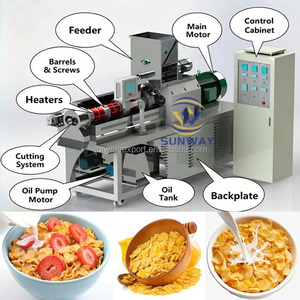 Machine à fabriquer des flocons de maïs entiers longue durée, extrudeuse de cornflakes <span class=keywords><strong>sans</strong></span> <span class=keywords><strong>gluten</strong></span>, appareil complet pour flocons de petit-déjeuner - Product Image 3