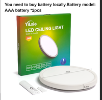 Nueva lámpara de ambiente Rgb con retroiluminación de atenuación continua redonda ultrafina 3000-6500K multifunción 24W RGB luz de techo para el hogar