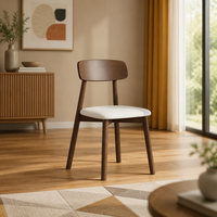 Chaise de salle à manger ergonomique pivotante pliable en velours avec cadre en bois massif minimaliste pour hôtel et salle de sport
