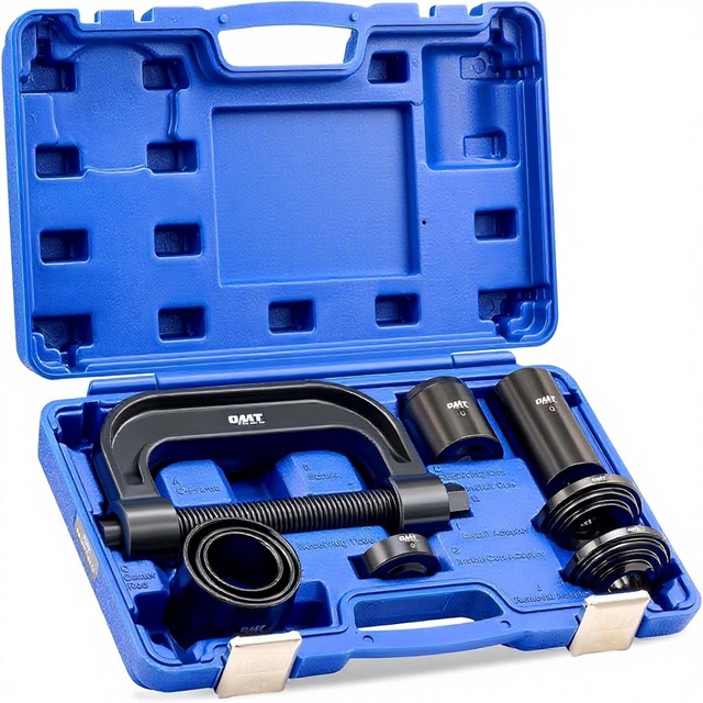 Heavy Duty Ball Joint Press Kit & Removal Tool with 4WD Adapters and Plastic Case for 2WD/4WD Cars & Light Trucks
