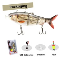 Leurre Rechargeable de haute qualité appât dur 130mm 42g natation automatique hélice de poisson électronique Simulation intelligente leurre de poisson