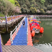 Ponton flottant en mousse LLDPE+EPS pour construction marine avec charnière, résistant aux UV, pour quai flottant, fabriqué en Chine