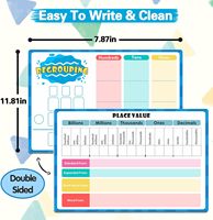 Tableau blanc magnétique double face effaçable à sec Tableau blanc interactif pour les manipulations mathématiques