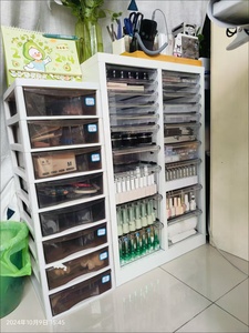 Transparent Commercial Furniture Nail Salon Drawer <b>Storage</b> <b>Cabinet</b> And Oil Display Rack For Beauty Salon And Salon Nail - Product Image 6