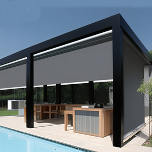 Fabricant de source Pavillon de jardin extérieur de luxe Pavillon de terrasse Pavillon de toit Pavillon bioclimatique en alliage d'aluminium - Product Image 1