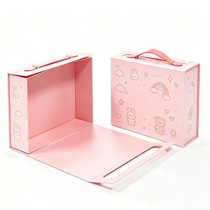 Caja de regalo magnética plegable con logotipo personalizado, embalaje lindo reciclable con asa, embalaje de lujo para regalos - Product Image 2