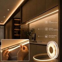 Bande lumineuse LED COB OEM 320 LED, étanche IP67, USB 12V 24V, lumière linéaire flexible sans soudure, CRI 90 élevé, pour extérieur et aménagement paysager