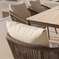 Ensemble de mobilier de jardin J&M Outdoor économique 6 places pour hôtel, bord de piscine, rétrogamerie, vacances, vente en gros