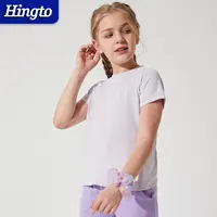 Hingto Custom Printing Baumwolle Blank Weiß Kinder T-Shirt Für Kinder Mädchen