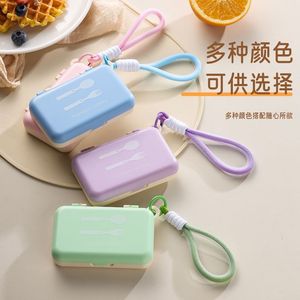 304 Stainless Steel Folding Fork <b>Spoon</b> Set Collapsible Outdoor Camping Utensil For Kids Students Adults Elderly - Product Image 2