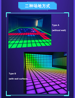 Game Interactive LED Dance Floor 30x30cm Terrain de jeu intérieur actif avec éclairage LED direct d'usine