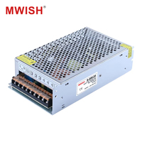 Fuente de Alimentación Industrial Conmutada MWISH S-200-24 200W 24V 8.3A para PLC, Servoaccionamiento, Válvula Solenoide, Gabinete de Control de Máquina CNC