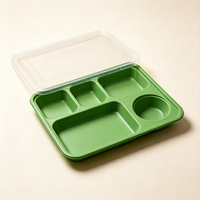 Boîte à lunch en plastique de qualité alimentaire multi-compartiments avec forme personnalisée et thermoformage pour l'emballage alimentaire des restaurants et des services de traiteur