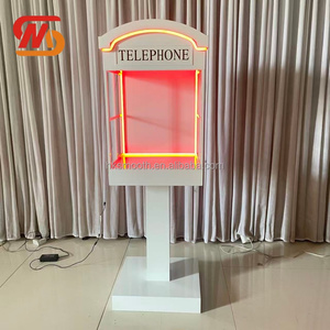 Smooth White Metal London Telephone Stand Audio Phone Booth for <b>Wedding</b> Reception Party Supplies Decoration - Product Image 3