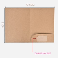 Carpeta de Presentación con Ranura para Tarjetas de Visita, Fabricada en China, Ecológica, de Papel, con Tamaño y Logotipo Personalizados, con Grabado en Relieve