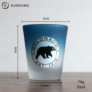 Small Liquor <strong>Cup</strong> Wholesale Custom <strong>Frosted</strong> Gradient <strong>Glass</strong> <strong>Cup</strong> Shot <strong>Glass</strong> for Men - Product Image 4