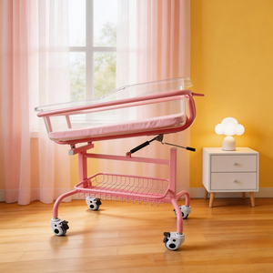 เตียงแพทย์เหล็กปรับระดับได้อเนกประสงค์, เปลเด็ก, สามารถปรับเอียงได้และป้องกันการไหลย้อนของนม - Product Image 4