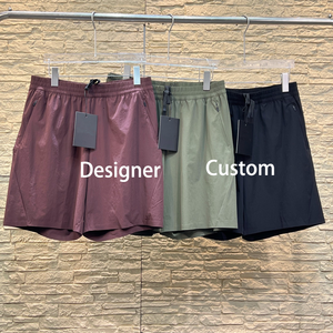 Shorts de sport décontractés pour homme, personnalisés, style hip-hop, en velours côtelé tricoté, séchage rapide, légers, respirants, avec cordon de serrage à la taille - Product Image 1
