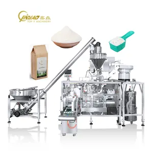 Máquina de embalaje lineal automática Doypack Bolsas Doy prefabricadas con cremallera Llenado y sellado Máquina de embalaje de leche en polvo Folur