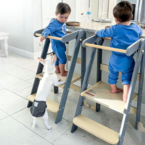 Tabouret de cuisine Montessori pliable pour enfants de 1 à 6 ans, tour d'apprentissage pour tout-petits, tabouret d'aide pour la cuisine - Product Image 2