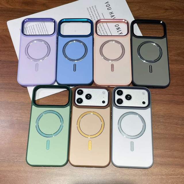 Luxury Matte Soft Bumper Case for iPhone 18 17 17 Air 16 16E 14 15 Plus 13 12 11 Pro Max Charge Magnetic Armor Skin Cover