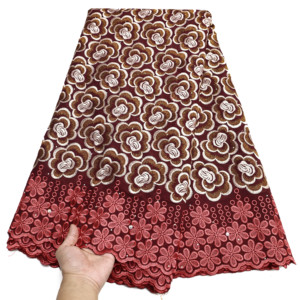 <span class=keywords><strong>NIAI</strong></span> Suisse Voile Dentelle en Suisse Nigérian Africain Dentelle Tissu 2024 Haute Qualité Dentelle Tissu Dentelle Coton pour Femmes LY4182 - Product Image 4
