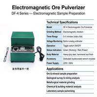 Penghancur Sampel Bijih Elektromagnetik DF-4, Penggiling Laboratorium, Penghancur Batuan Mineral untuk Analisis Geologi, Pertambangan, dan Metalurgi